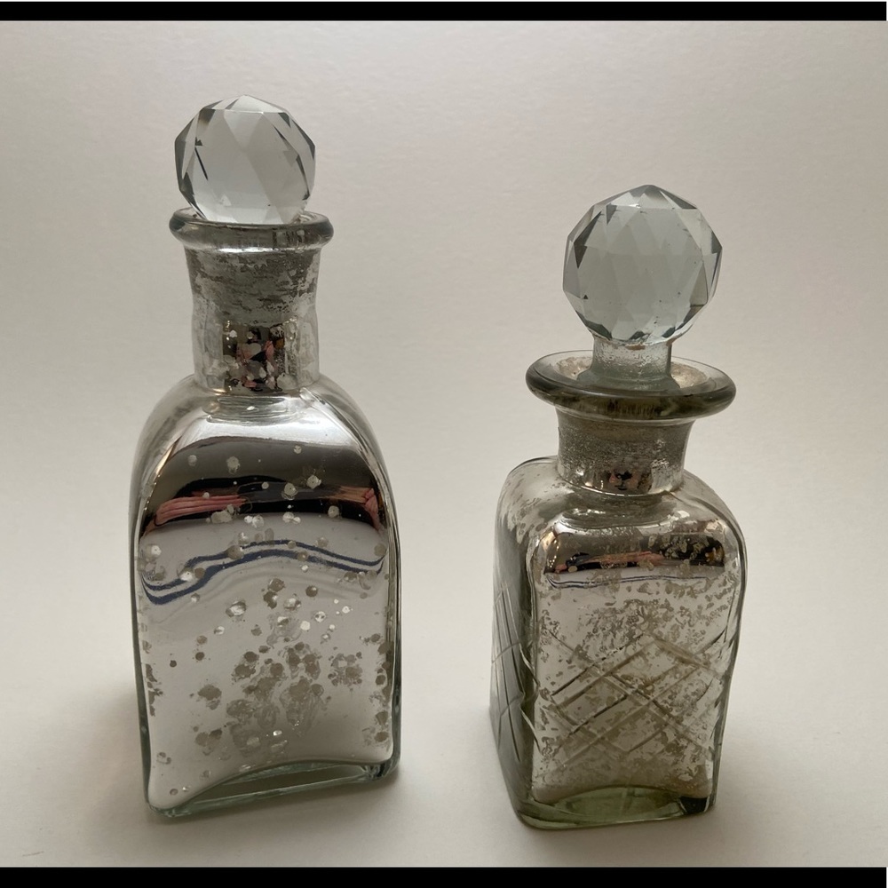 Two miniature vases with stoppers